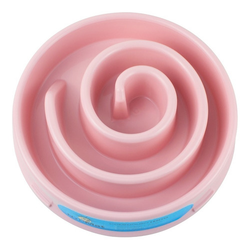 Comedouro Lento Nyp Educativo Interativo Adestramento Cães Cor Espiral Rosa