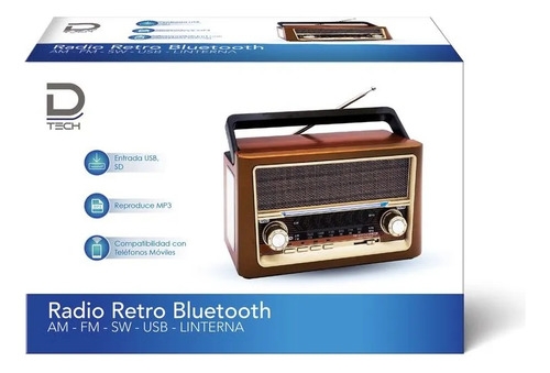 Datacom Radio Vintage Am/fm/sw - Estilo Retro