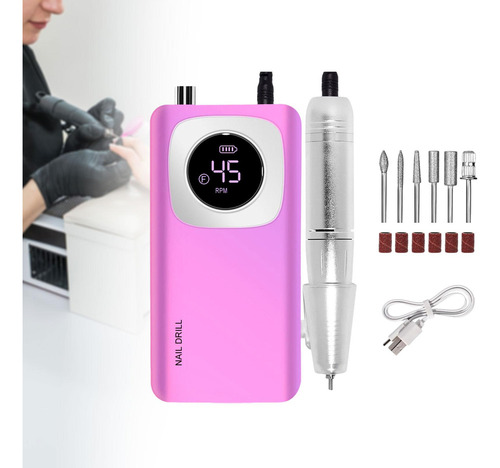 Taladro Eléctrico Inalámbrico Para Uñas, Juego De Taladro