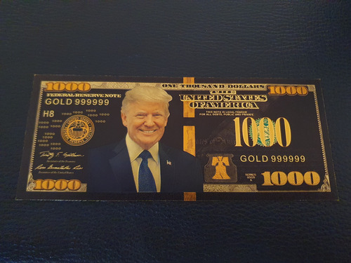 Billete Coleccionable De 1000 Dolares De Donald Trump