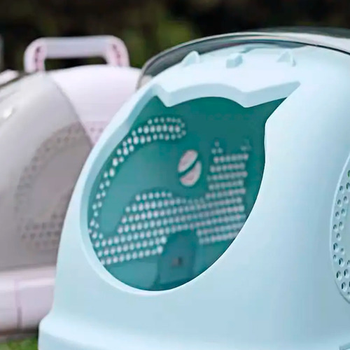 Caixa Para Animais De Estimação Petnest Clean&carry Azul-claro Tamanho Grande