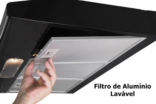 Depurador De Ar Suggar 80cm Slim 6 Bocas Di81br Preto