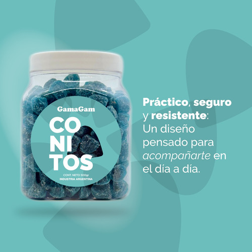 Gomitas Conitos Mentol Pote De Golosinas 500gr
