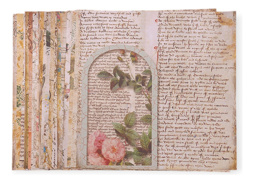 Set Papeleria 20 Papeles Vintage Cartas Literatura Journal