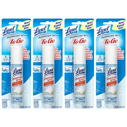 Lysol Desinfectant Spray To Go Travel Size 4 Pack