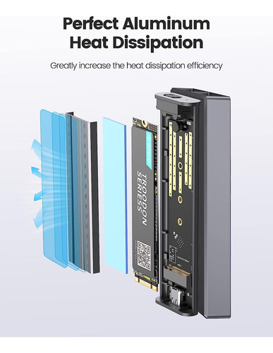 Orico Carcasa Dual-bay Nvme M.2 Ssd Aluminio Usb3.2 Gen...