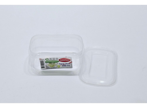 Pack 3 Hermético Rectangular Chico Tuper 800 Ml Polinplast Color Blanco