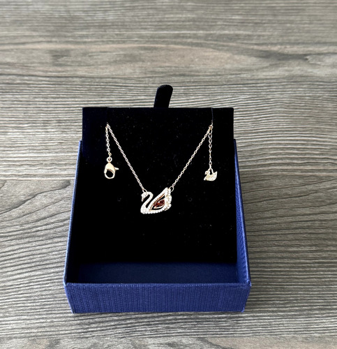 Collar Swarovski Dancing Swan Cisne Rosa + Kit De Regalo