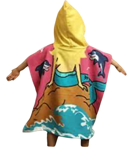 Toalla Bata D Baño Con Gorro Poncho Infantil Avengers Sirena