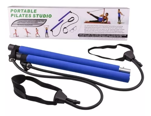 Kit Barra Pilates Portátil Con Bandas Elásticas Fitness Yoga