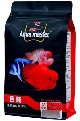 Alimento Para Flower Horn Y Ciclidos Aquamaster De 500 Gr  