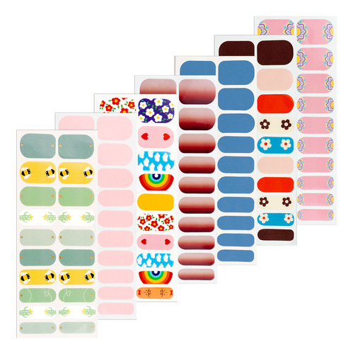- Tiras De Esmalte De Uñas Huizi Stickers Envueltas En 3d,