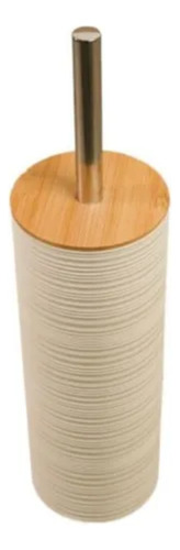 Escobilla Cepillo Baño Bambu Acero Inox Desmontable Inodoro