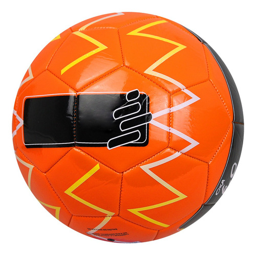 Balón De Fútbol Cosido A Maquina Oka Pro 6.0 Peso 420 Gr. Color Naranja/Negro