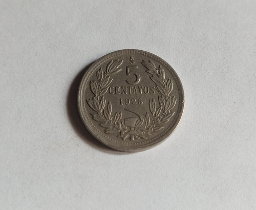 Moneda De 5 Centavos 1926 Doble Golpe