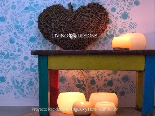Imagen 3 de 6 de Plantilla Decorativa Ave Otomi 60 X 60 Stencil Vinil