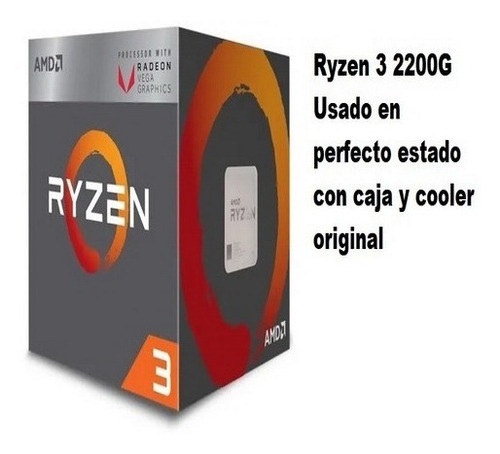 Amd Ryzen 3 2200g Con Gráficos Radeon Vega 8