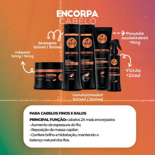 Shampoo Haskell Encorpa Cabelo 300ml
