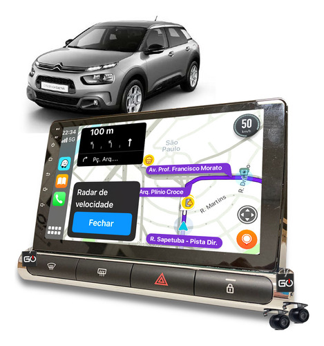 Kit Multimidia 9p Carplay 2+32gb C4 Cactus 2022 2023 2024