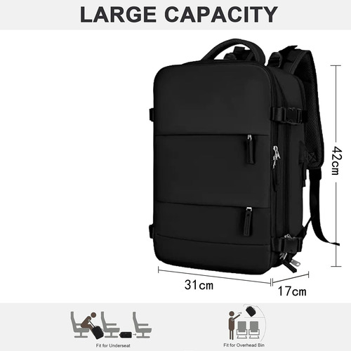 Mochila De Viaje Avión Multifuncional Gran Capacidad 30 Lts