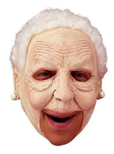 Imagen 2 de 5 de Máscara De Látex Nanny Deluxe Viejita Abuelita Cómica