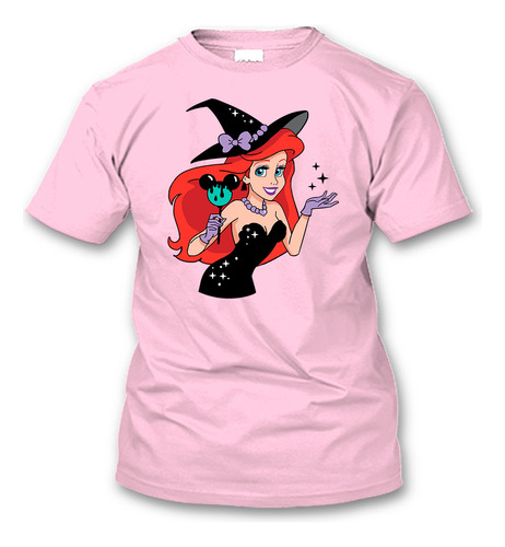 Playera Ariel La Sirenita Disney Halloween Disfraz Bruja