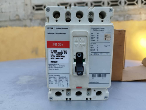 Breaker 3x60 Cutlel Hamer Eaton 