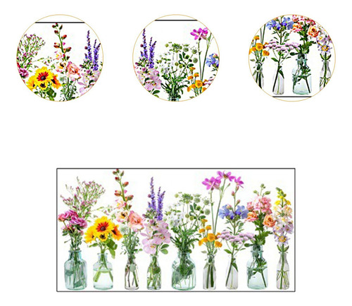 Ventana De Flores Calcomanías De Pared Calcomanía De Papel