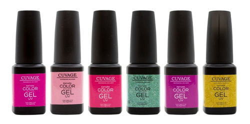 Cuvage Kit X6 Esmalte Semipermanente Gel Uñas 11ml 3c