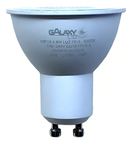 Kit 3 Lampada Dicroica Mr16 Led 4,8w Biv Gu10 6500k Galaxy