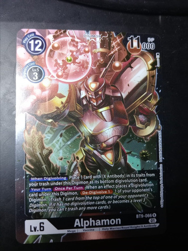 Alphamon - X Record (bt09)-carta Digimon Bandai Brilla