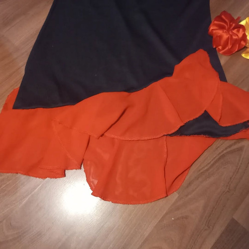 Disfraz De Flamenco Negro Amarillo Y Rojo Talle 38 Negro 38
