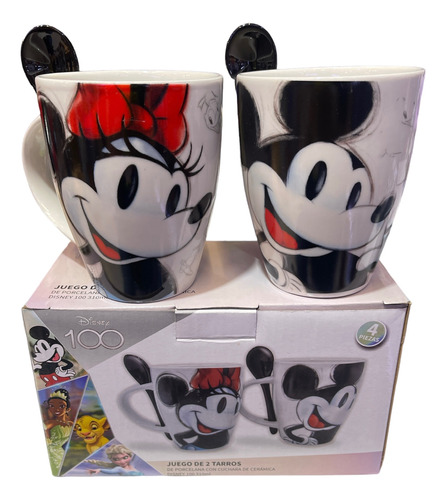 Tazas De Disney Mickey Y Minnie Mouce 100% Nueva