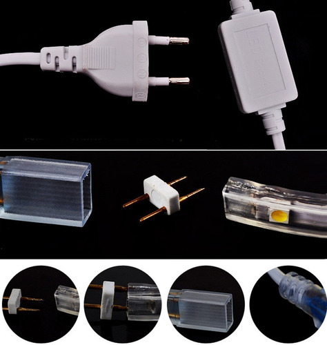 Imagem 6 de 7 de Mangueira Led 5050 Chata 60 Metros Branca Quente 110v E 220v