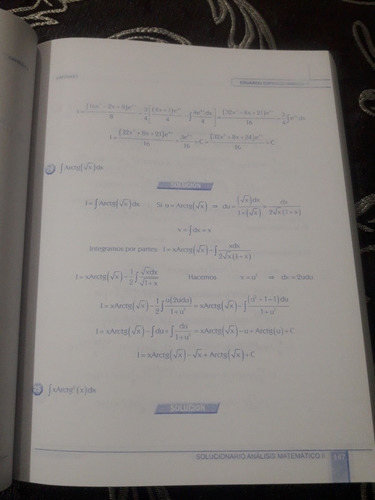 Imagen 6 de 10 de Libro De Solucionario De Analisis Matematico Tomo 2 Espinoza