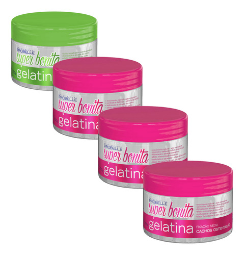 Kit Gelatina Capilar Babosa + 3x Cachos Ostentação 300g