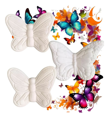 Set Para Pintar, 13 Mariposas De Cerámica, Blancas, Envíos G