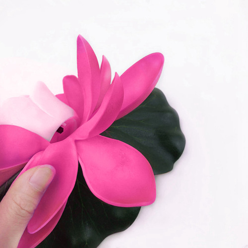 Luz Nocturna Artificial Flotante De Loto Led Lotus Energy