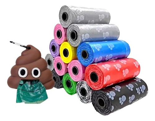 18 Rollos Bolsas Biodegradables Recoleción Popó Mascotas