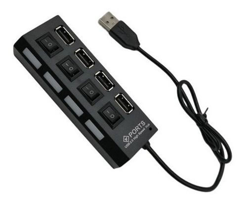 Hub Usb 4 Puertos Multipuerto Usb 2.0 Con Switch Individual