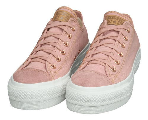 tênis converse chuck taylor all star platform ox rosa ferrugem