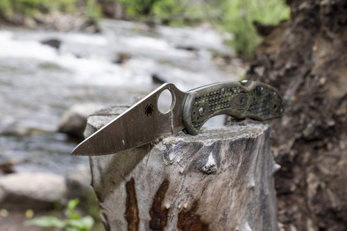 Spyderco C11fpwcbk Delica 4 Negro Frn Liso Wharncliffe Cuchi