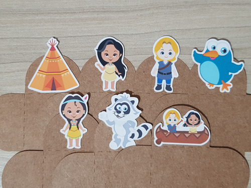 100 Forminhas Para Doces Festa Pocahontas Para Colar