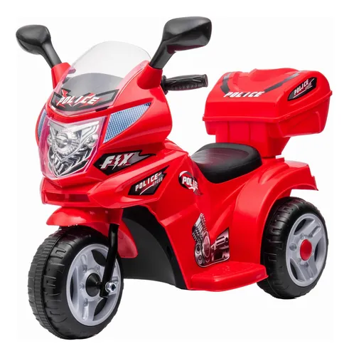 Moto de policia a bateria para niños sale