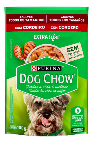 Alimento Para Perros Dog Chow Purina Adulto Con Cordero 100g