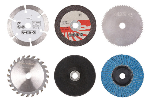 Kit De 6 Discos De Corte De 75 Mm Para Amoladora Angular De