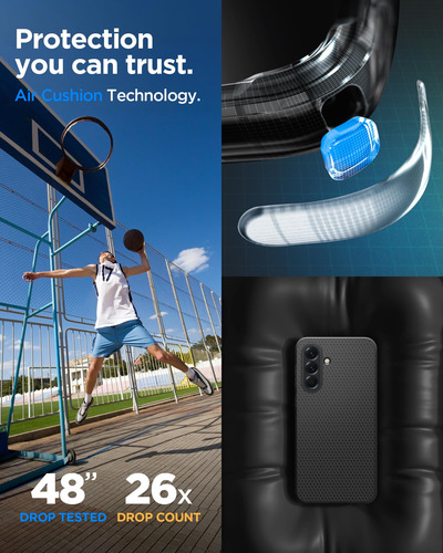 Funda Spigen Liquid Air Para Samsung Galaxy A56 5g, Color Negro