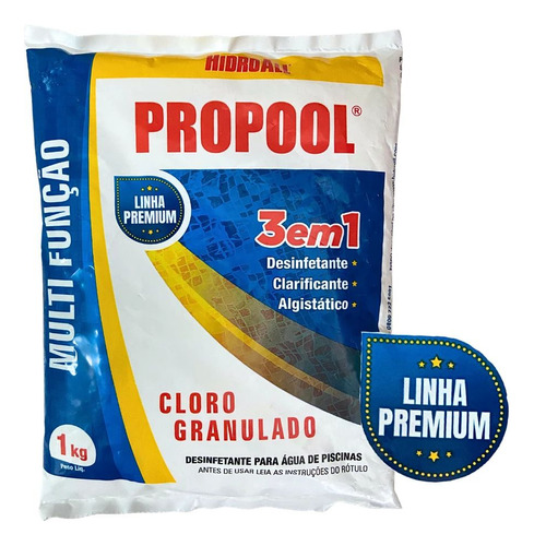 Cloro Granulado Propool 3 Em 1 Hidroall 1 Kg Linha Premium