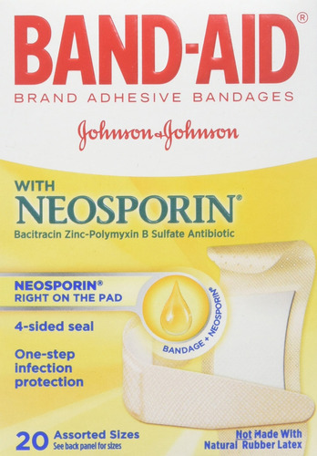 Band-aid Con Vendas Neosporin Varios Tamaños 20 Cada Uno (.