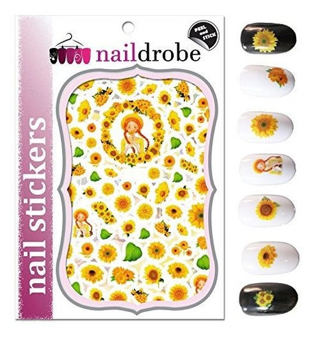 Naildrobe Girasol Pegatinas De Uñas